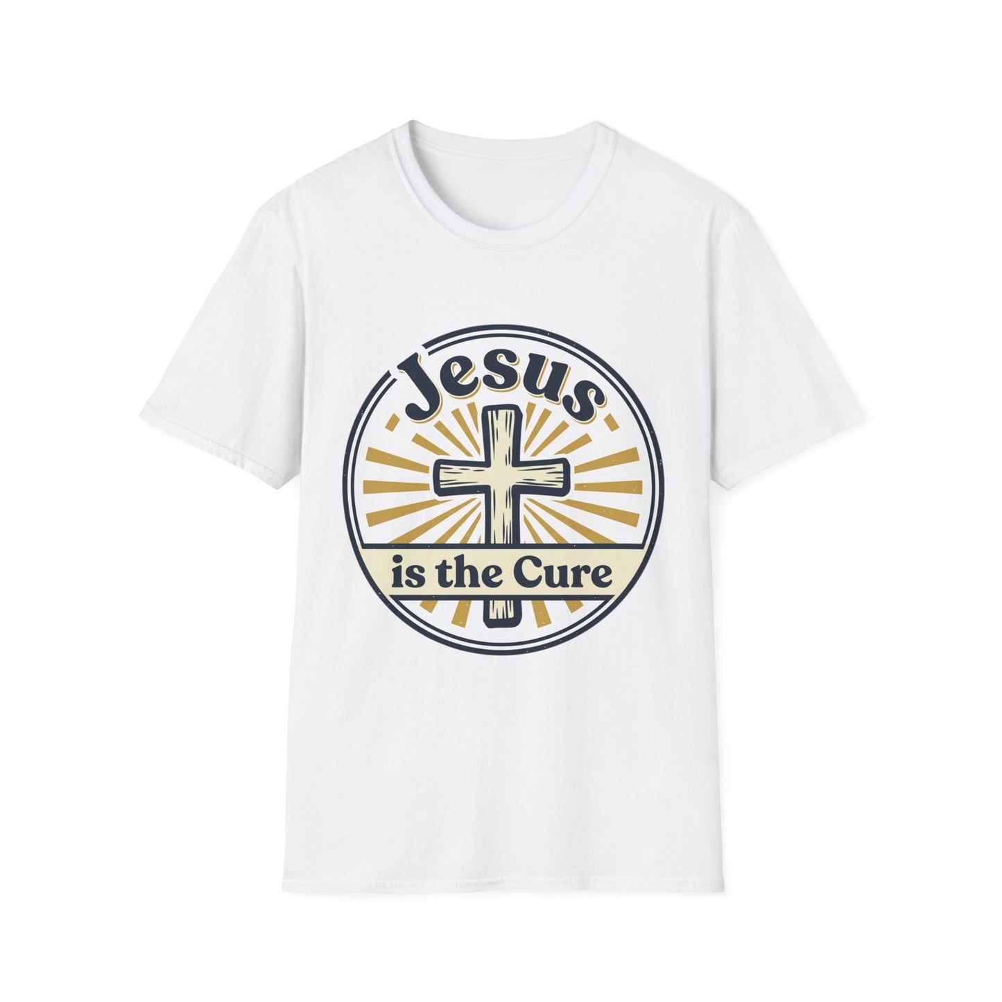 Jesus Is the Cure T-Shirt — Christian Cross Faith Tee