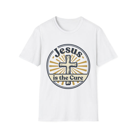 Jesus Is the Cure T-Shirt — Christian Cross Faith Tee