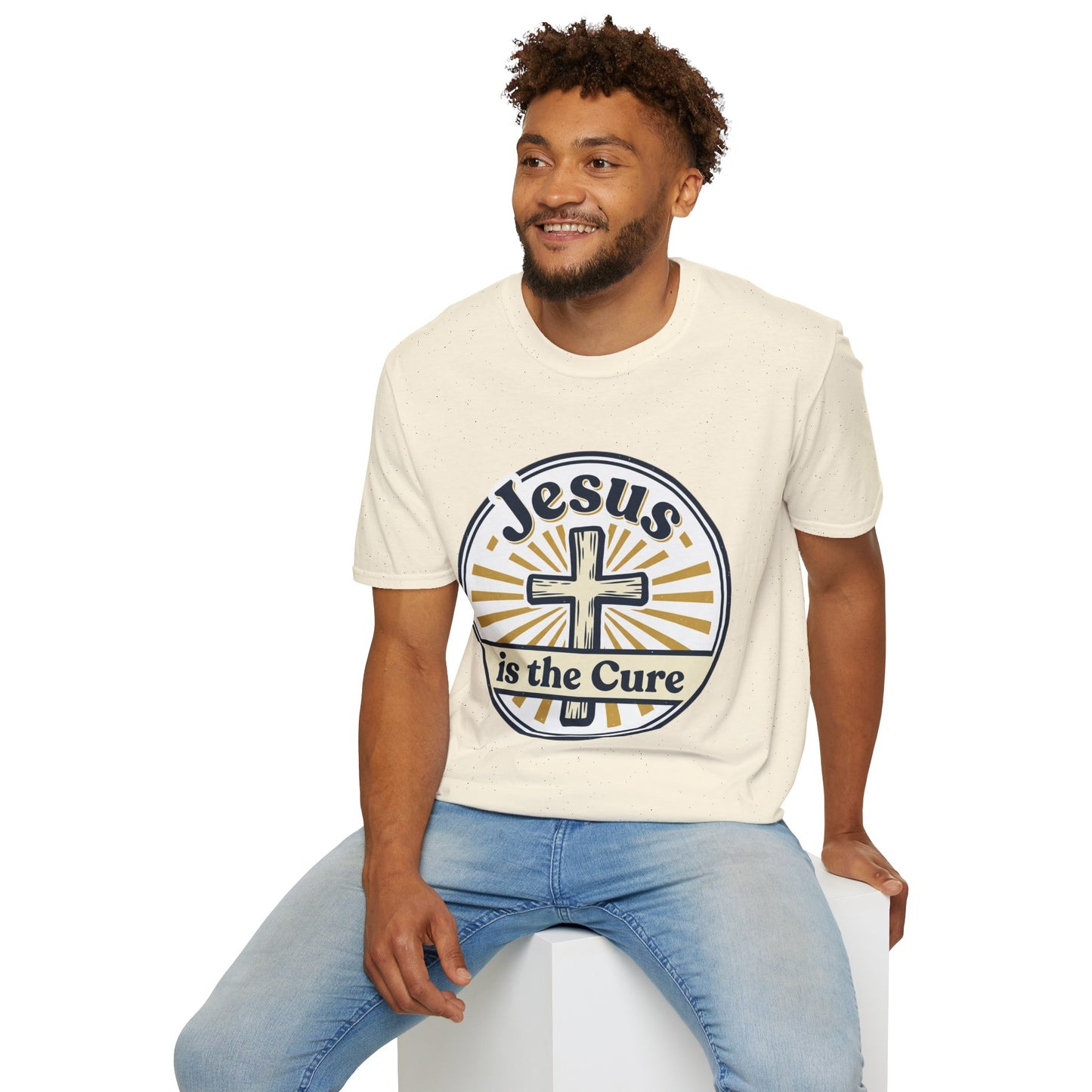 Jesus Is the Cure T-Shirt — Christian Cross Faith Tee