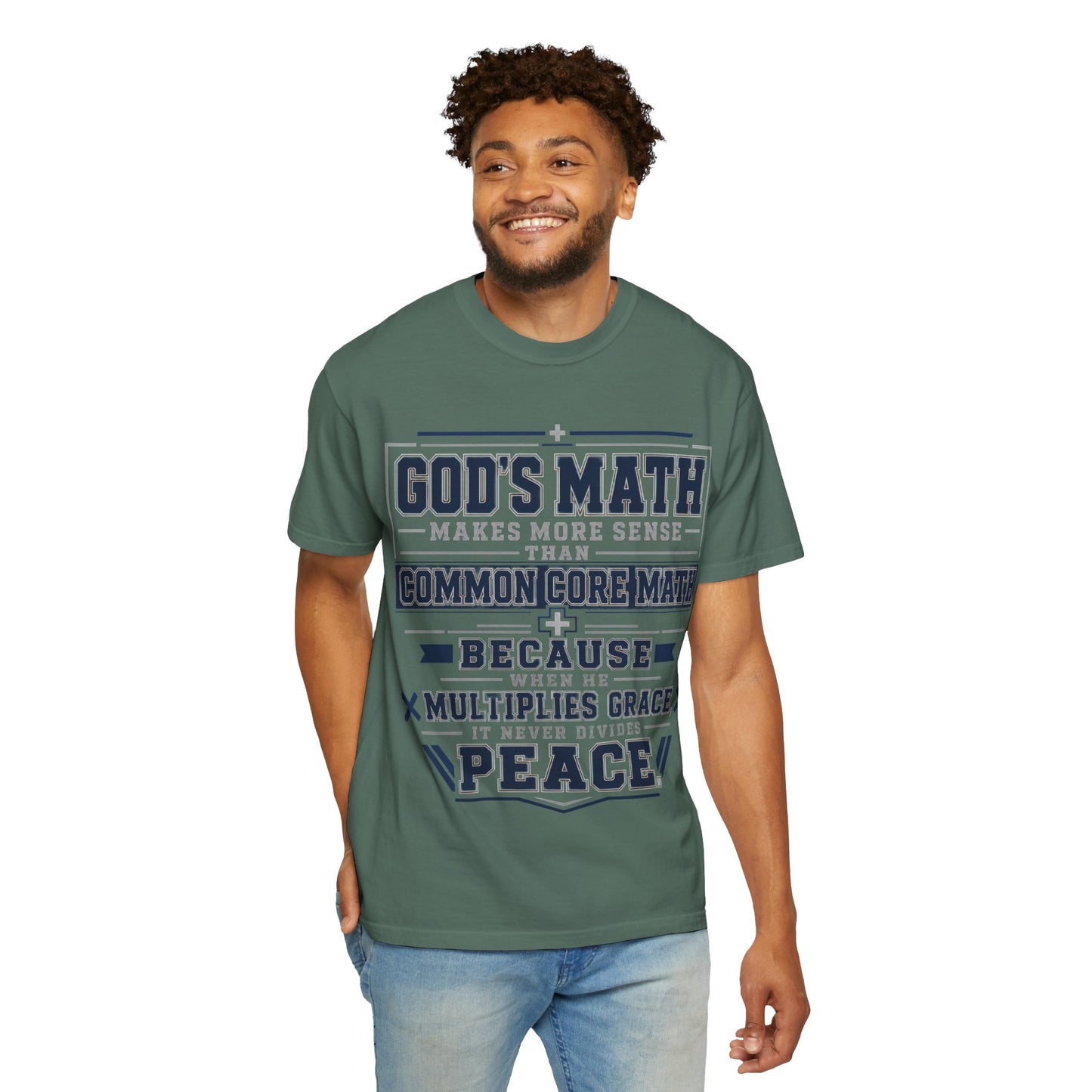 God's Math T-Shirt — "God's Math Makes More Sense than Common Core" Christian Faith Graphic Tee