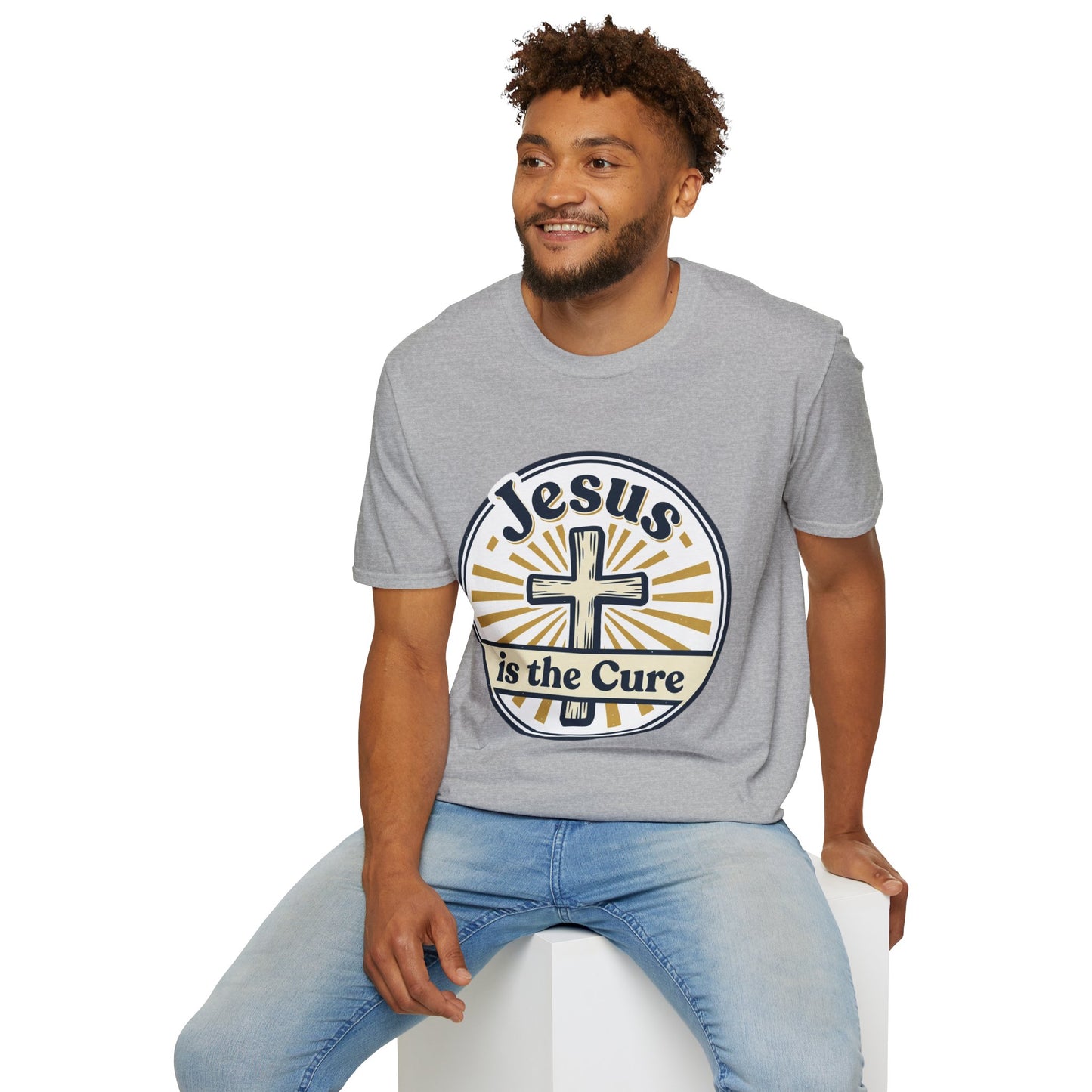 Jesus Is the Cure T-Shirt — Christian Cross Faith Tee