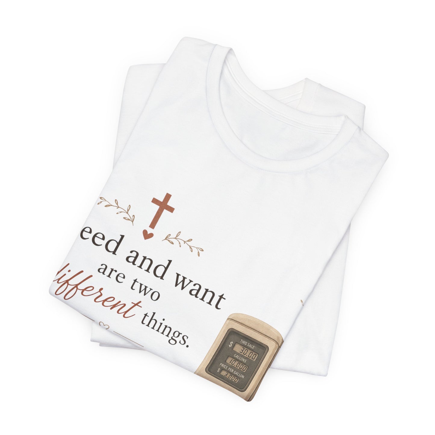 Christian Tee — "I Need Jesus, I Want Gas Prices to Be Cheaper" Graphic T-Shirt