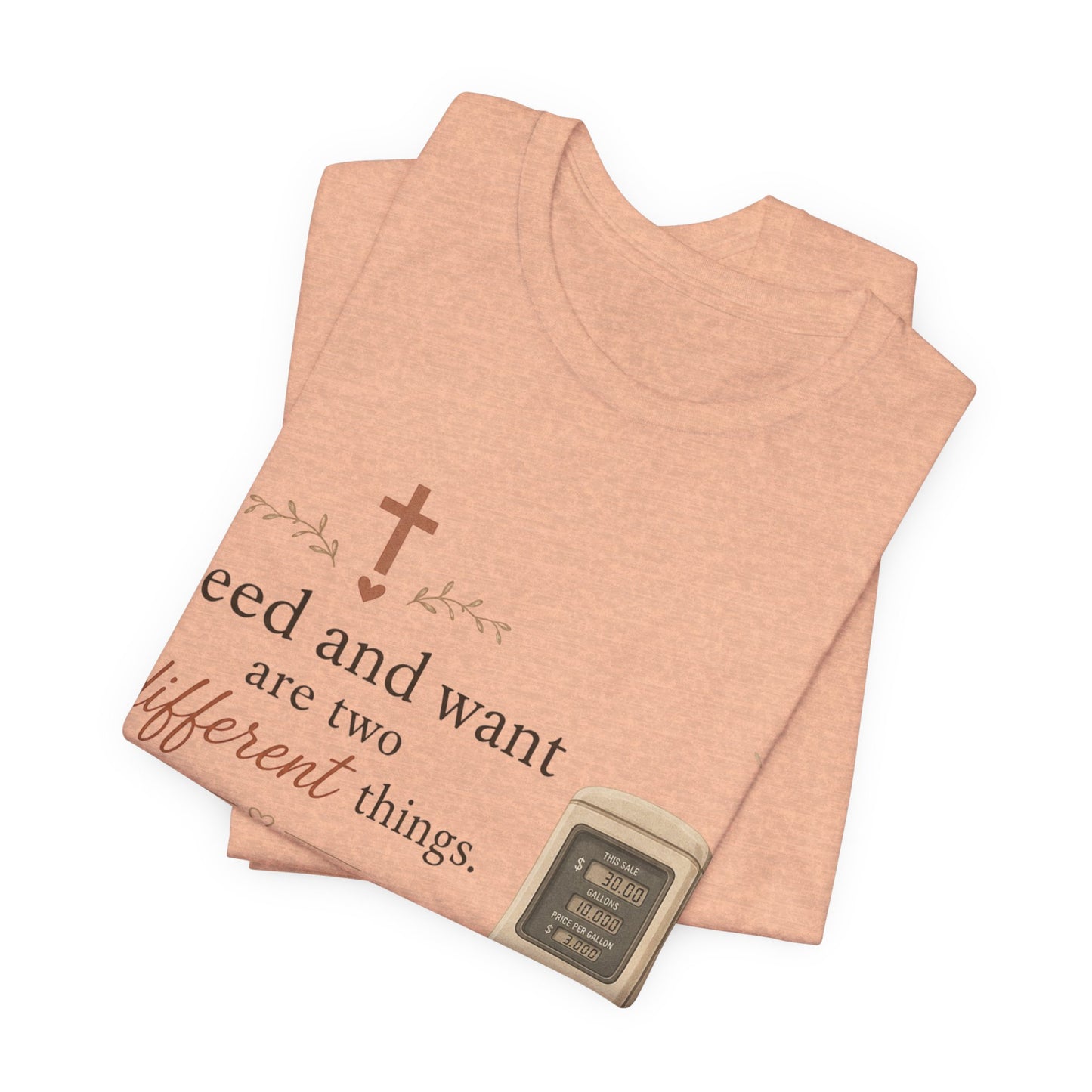 Christian Tee — "I Need Jesus, I Want Gas Prices to Be Cheaper" Graphic T-Shirt