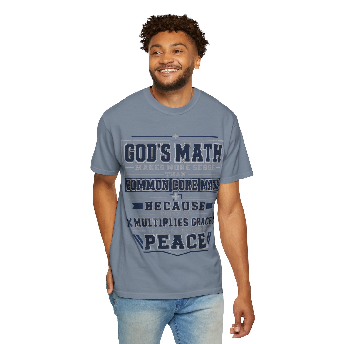 God's Math T-Shirt — "God's Math Makes More Sense than Common Core" Christian Faith Graphic Tee