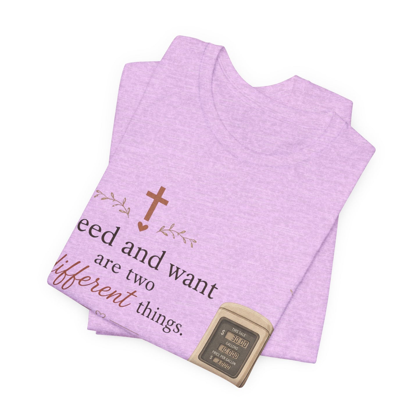 Christian Tee — "I Need Jesus, I Want Gas Prices to Be Cheaper" Graphic T-Shirt