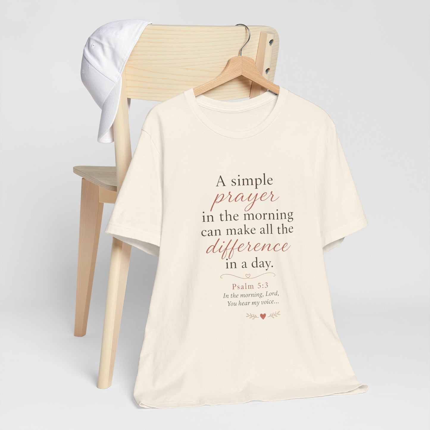 Prayer Morning Tee – “A simple prayer in the morning can make all the difference” Christian Inspirational T‑Shirt