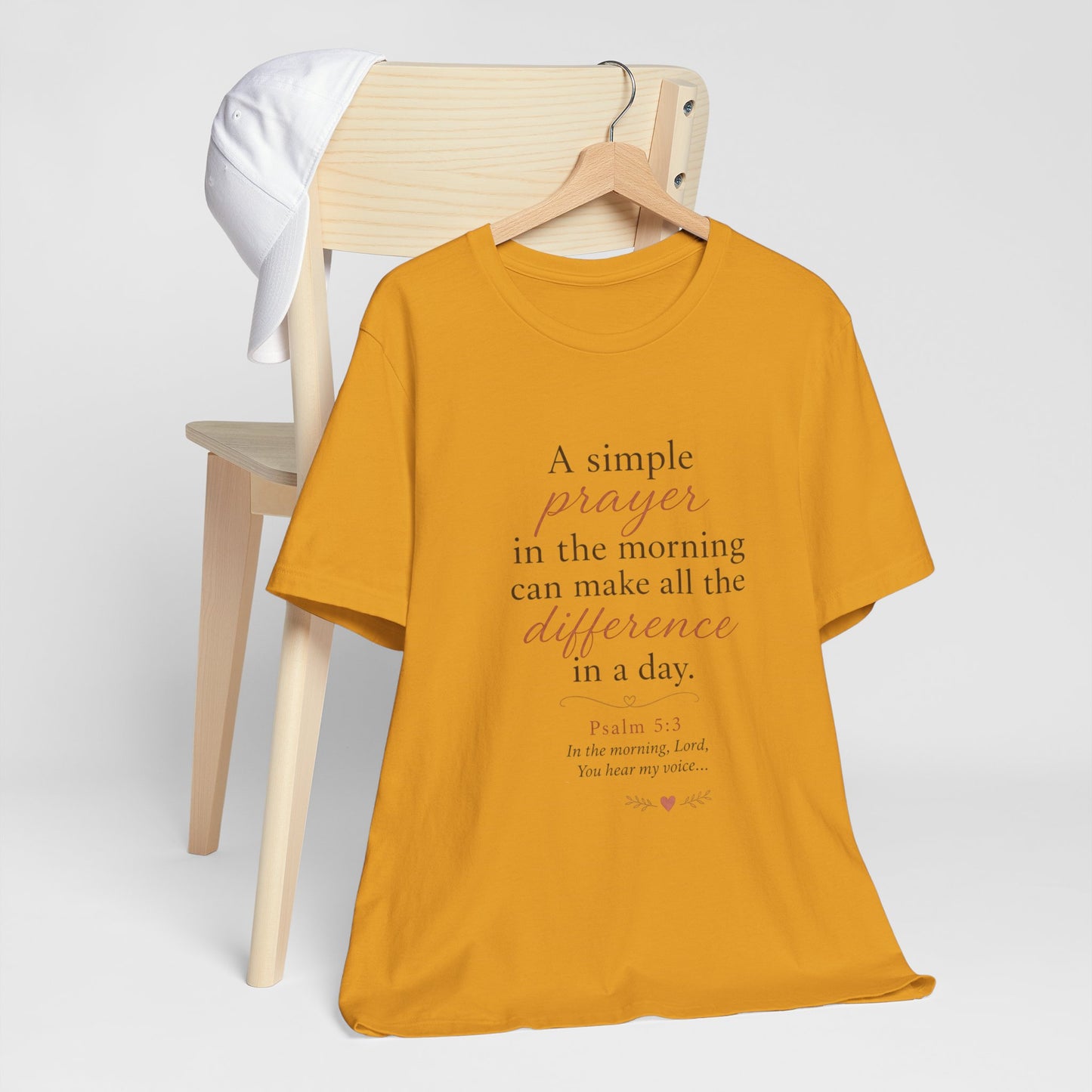 Prayer Morning Tee – “A simple prayer in the morning can make all the difference” Christian Inspirational T‑Shirt