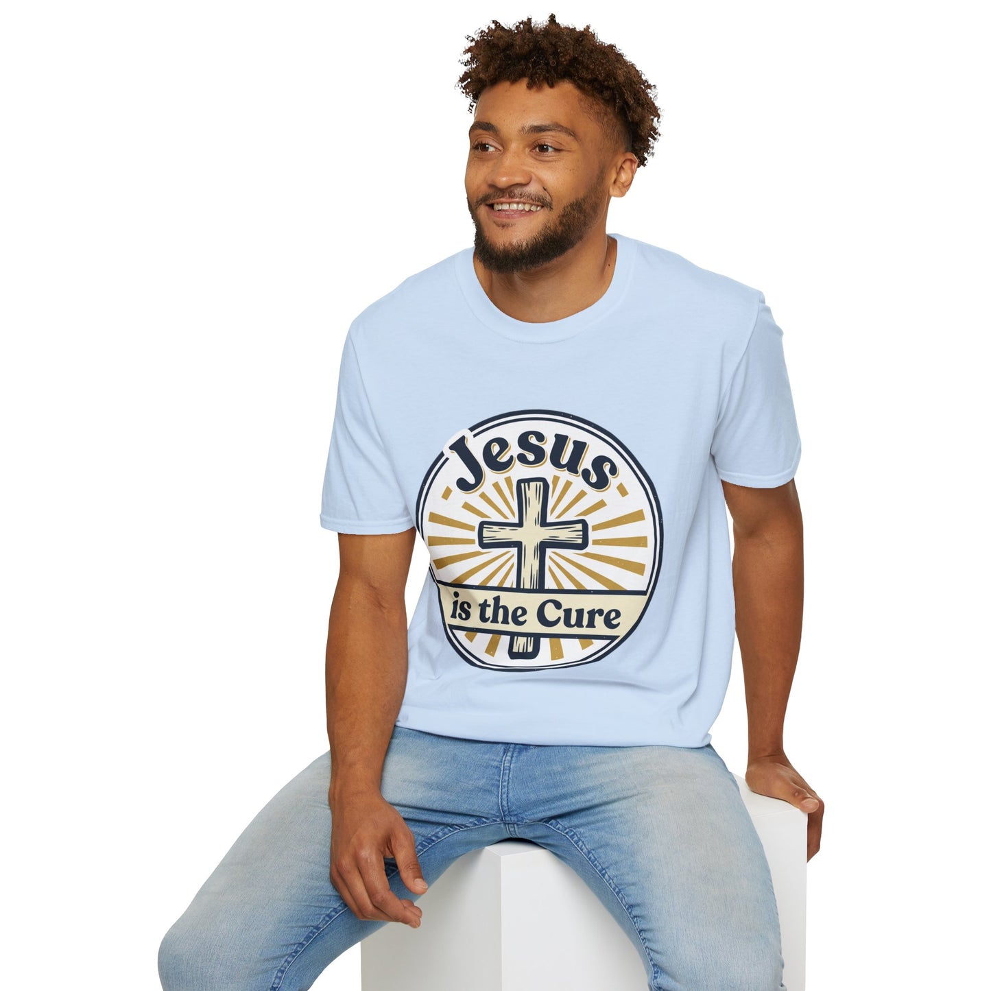 Jesus Is the Cure T-Shirt — Christian Cross Faith Tee
