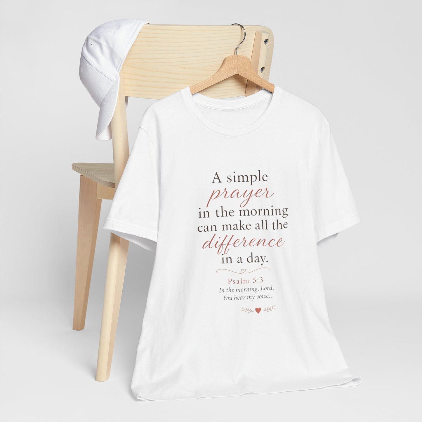 Prayer Morning Tee – “A simple prayer in the morning can make all the difference” Christian Inspirational T‑Shirt