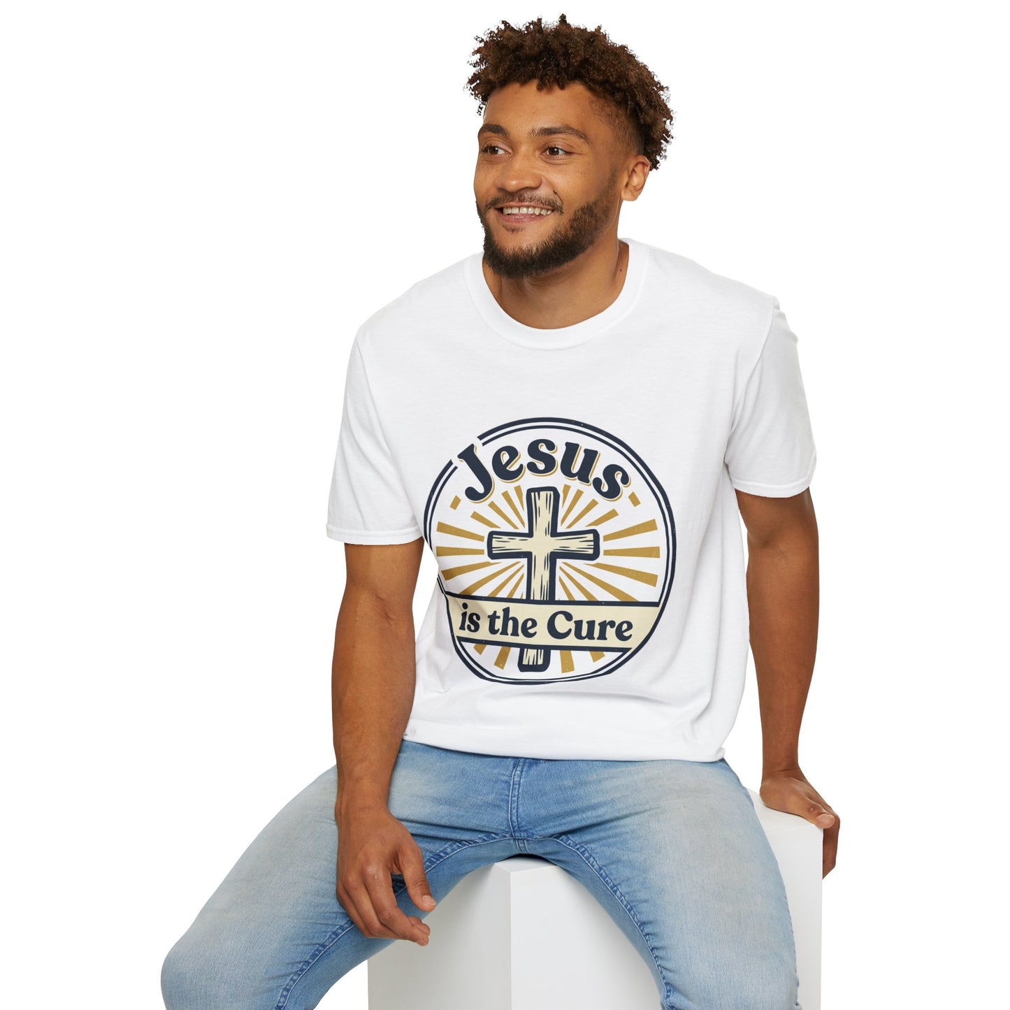 Jesus Is the Cure T-Shirt — Christian Cross Faith Tee