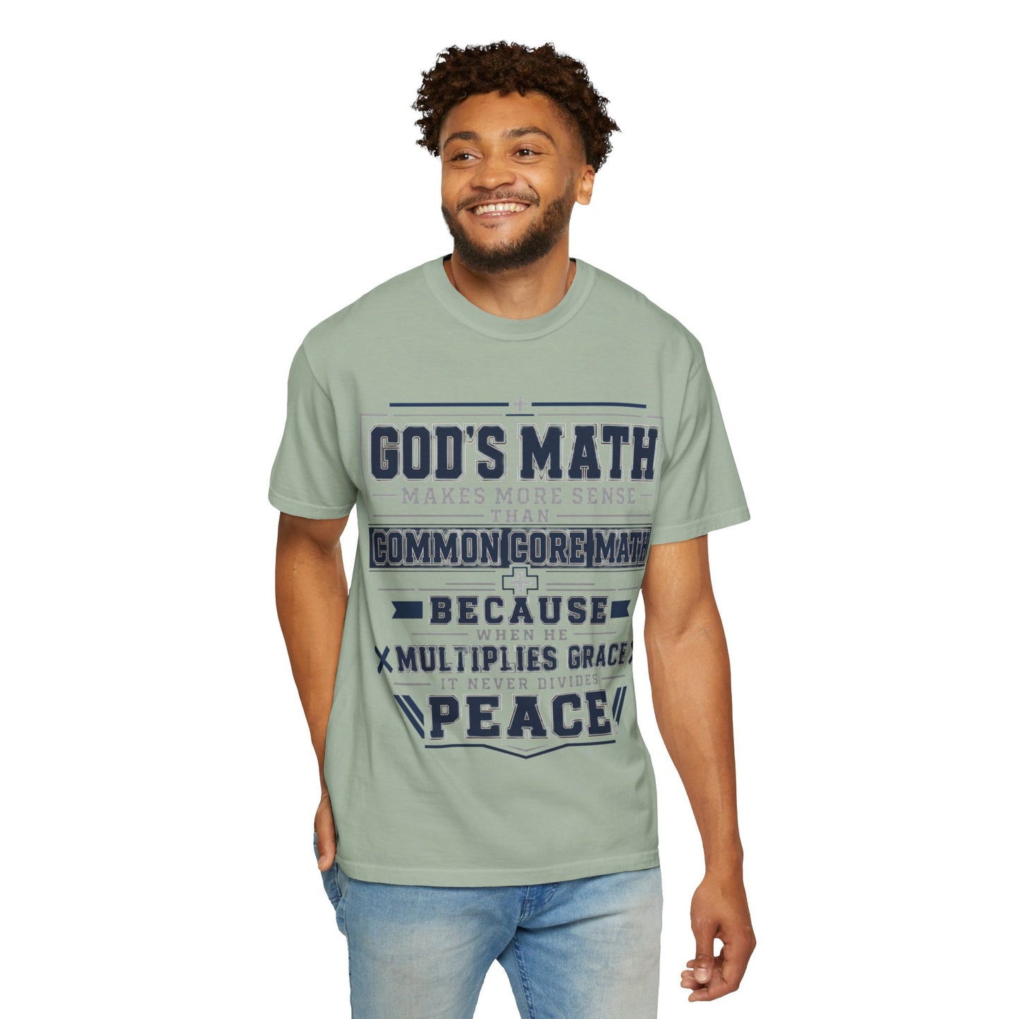 God's Math T-Shirt — "God's Math Makes More Sense than Common Core" Christian Faith Graphic Tee