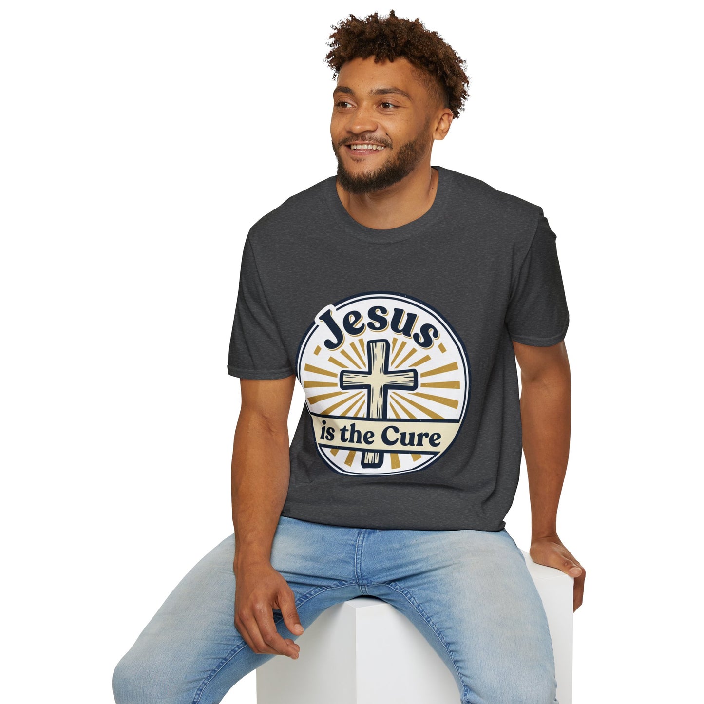 Jesus Is the Cure T-Shirt — Christian Cross Faith Tee