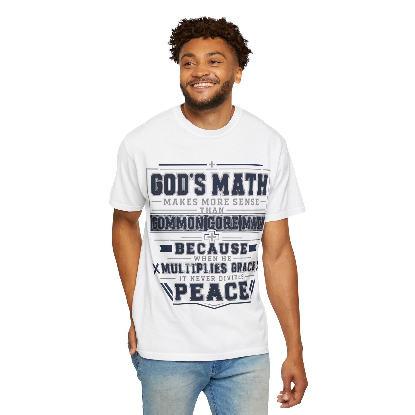 God's Math T-Shirt — "God's Math Makes More Sense than Common Core" Christian Faith Graphic Tee