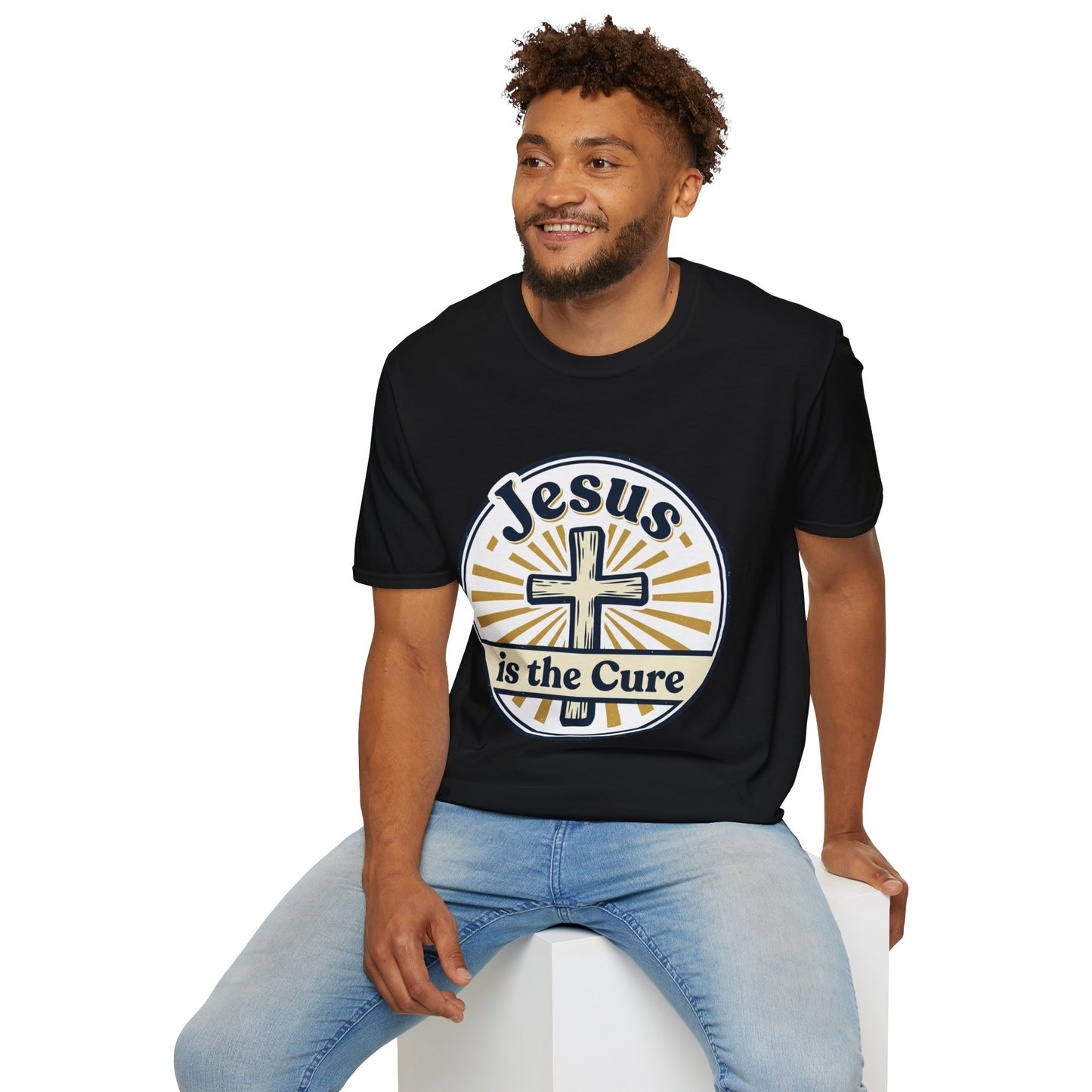 Jesus Is the Cure T-Shirt — Christian Cross Faith Tee