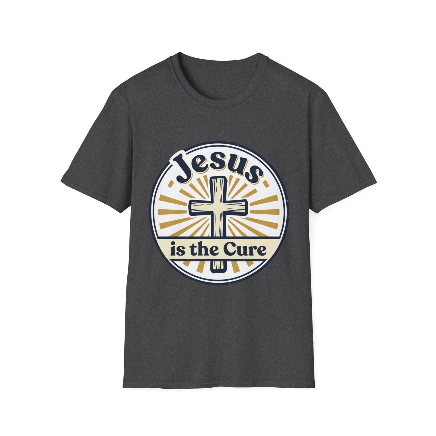 Jesus Is the Cure T-Shirt — Christian Cross Faith Tee
