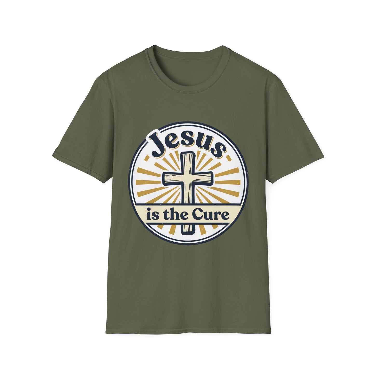 Jesus Is the Cure T-Shirt — Christian Cross Faith Tee
