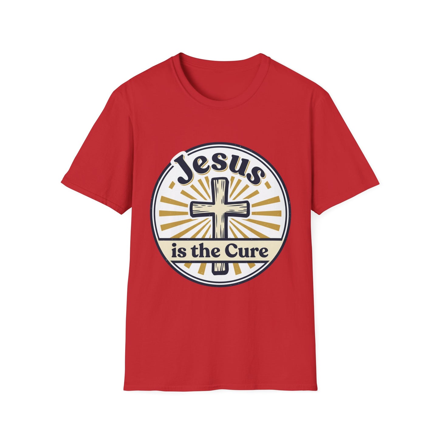 Jesus Is the Cure T-Shirt — Christian Cross Faith Tee