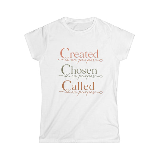 Created, Chosen, Called Christian Women's Tee — "Charged with Christ" Inspirational Faith Shirt