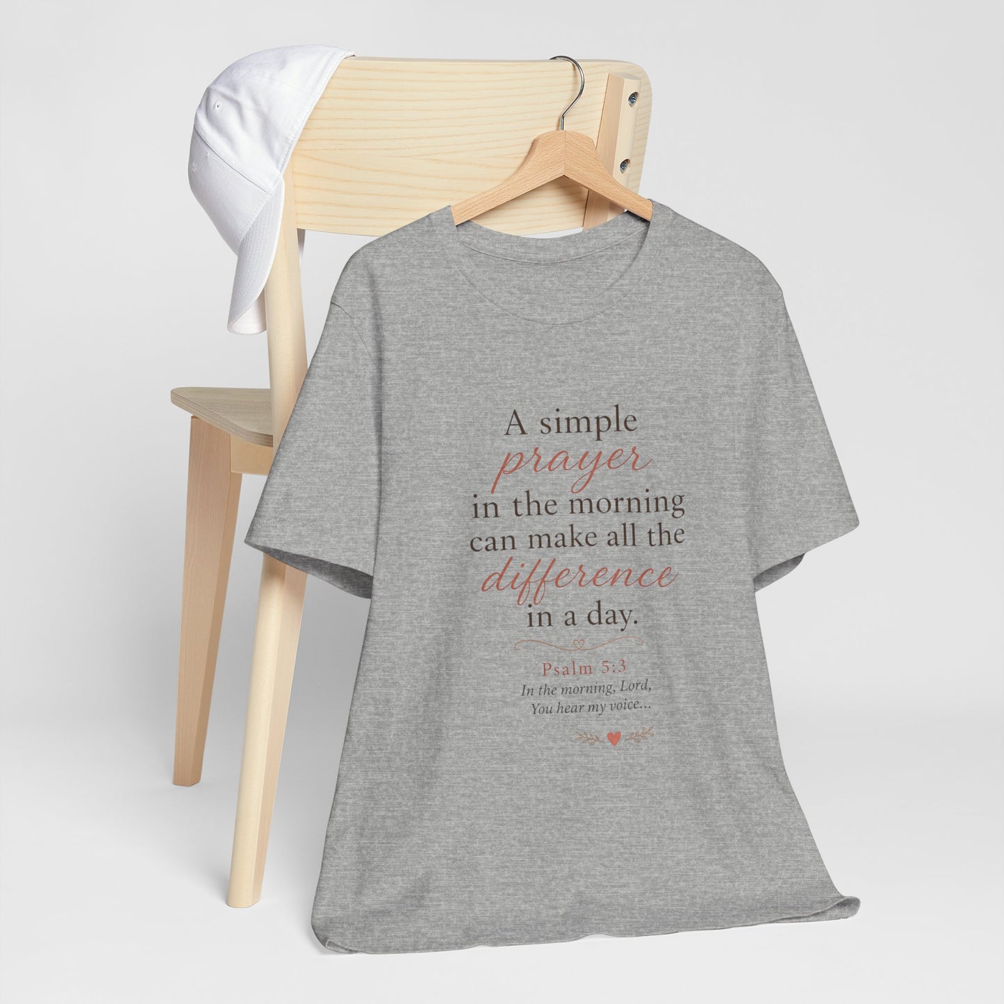 Prayer Morning Tee – “A simple prayer in the morning can make all the difference” Christian Inspirational T‑Shirt