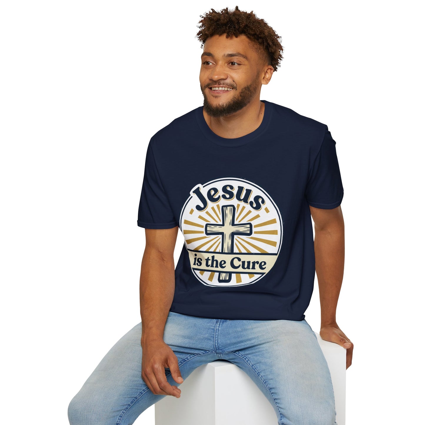 Jesus Is the Cure T-Shirt — Christian Cross Faith Tee