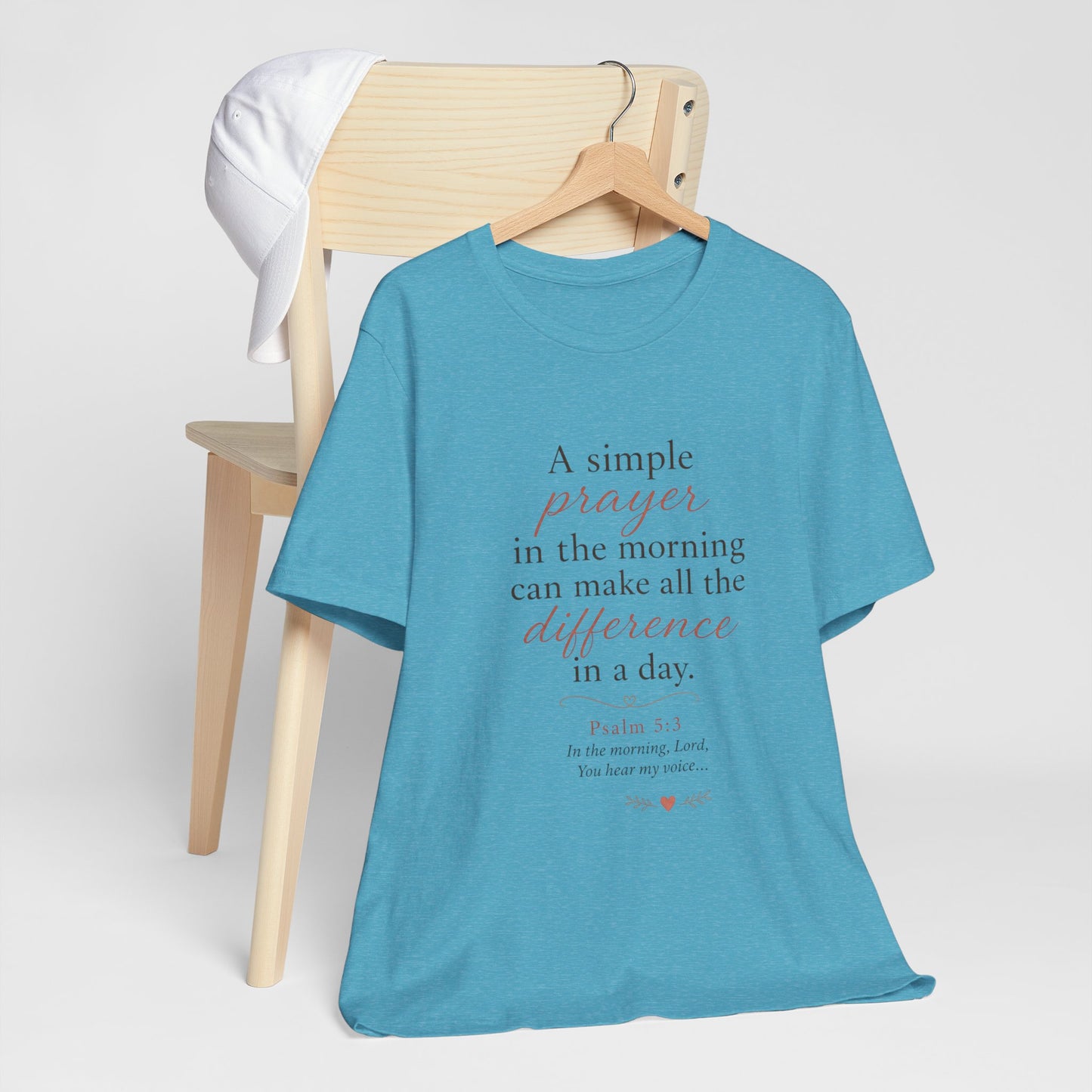 Prayer Morning Tee – “A simple prayer in the morning can make all the difference” Christian Inspirational T‑Shirt