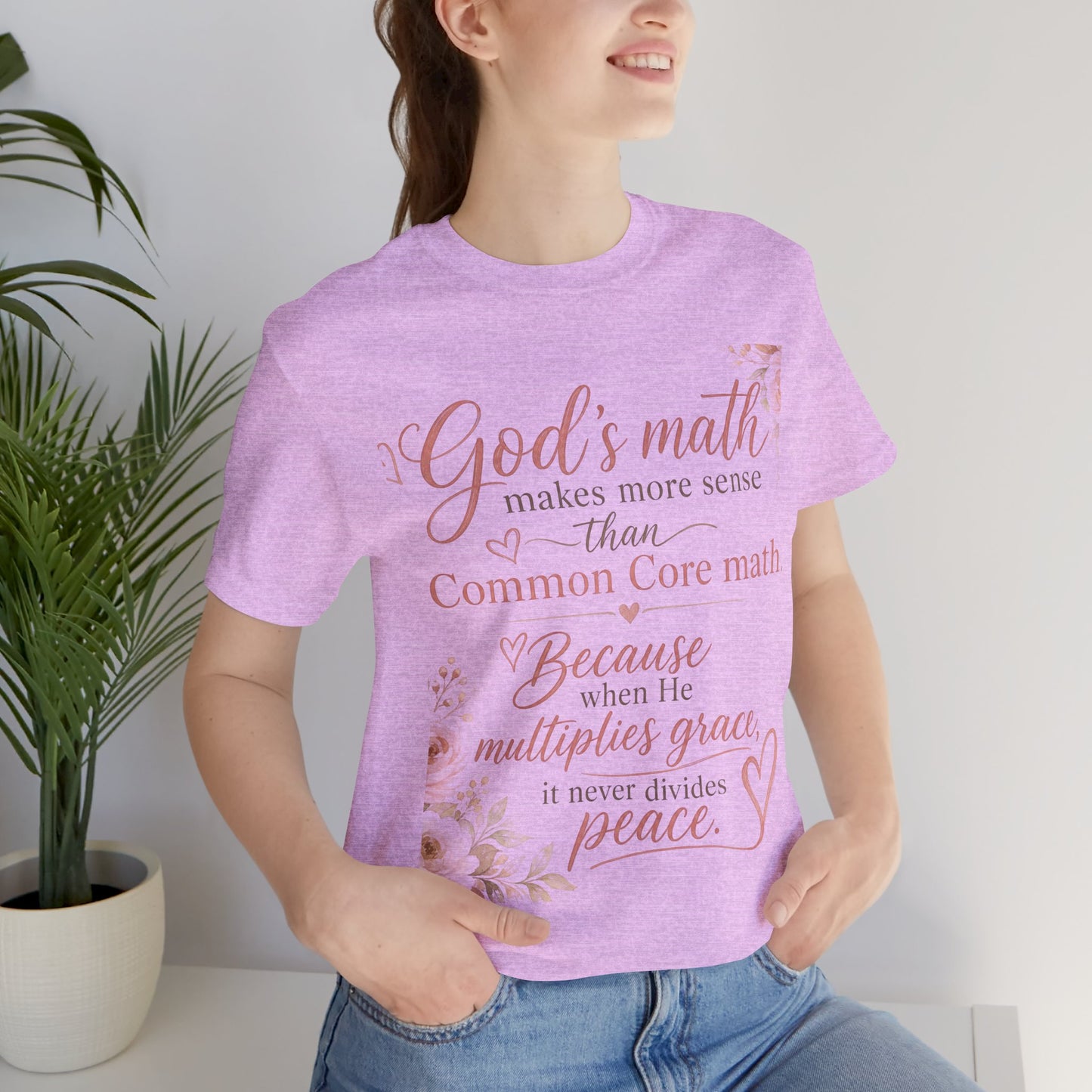 Faith T-Shirt — "God's Math Makes More Sense" Inspirational Christian Tee