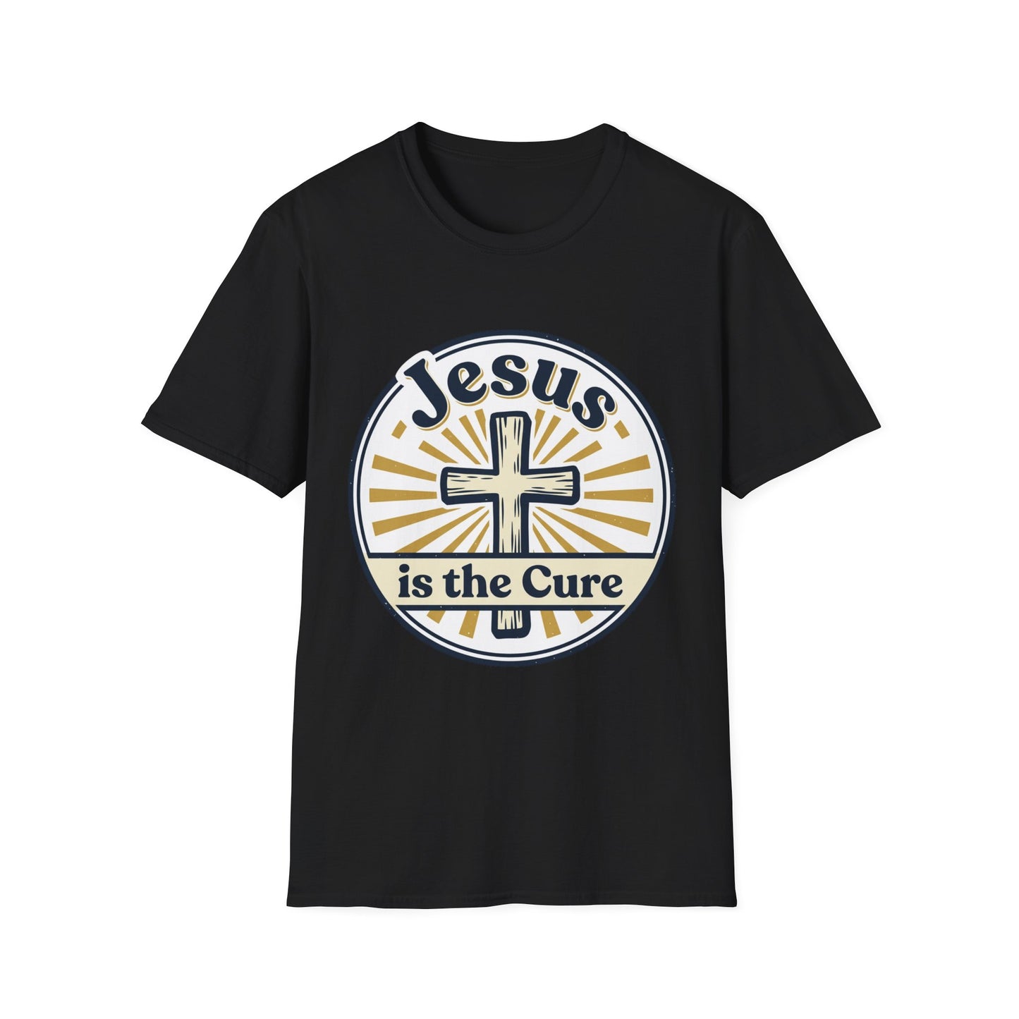 Jesus Is the Cure T-Shirt — Christian Cross Faith Tee