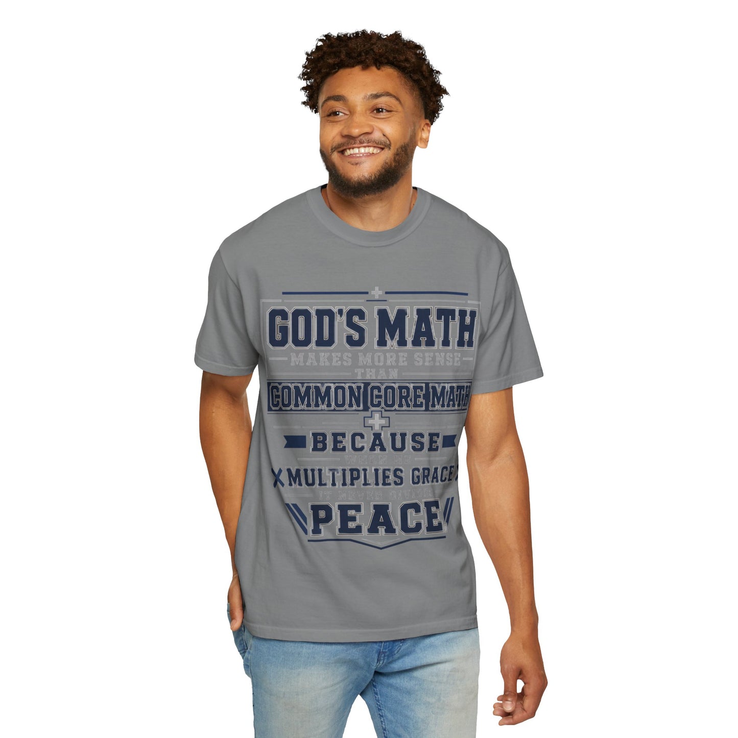 God's Math T-Shirt — "God's Math Makes More Sense than Common Core" Christian Faith Graphic Tee