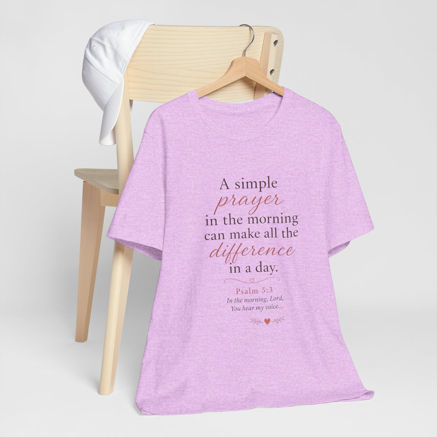 Prayer Morning Tee – “A simple prayer in the morning can make all the difference” Christian Inspirational T‑Shirt