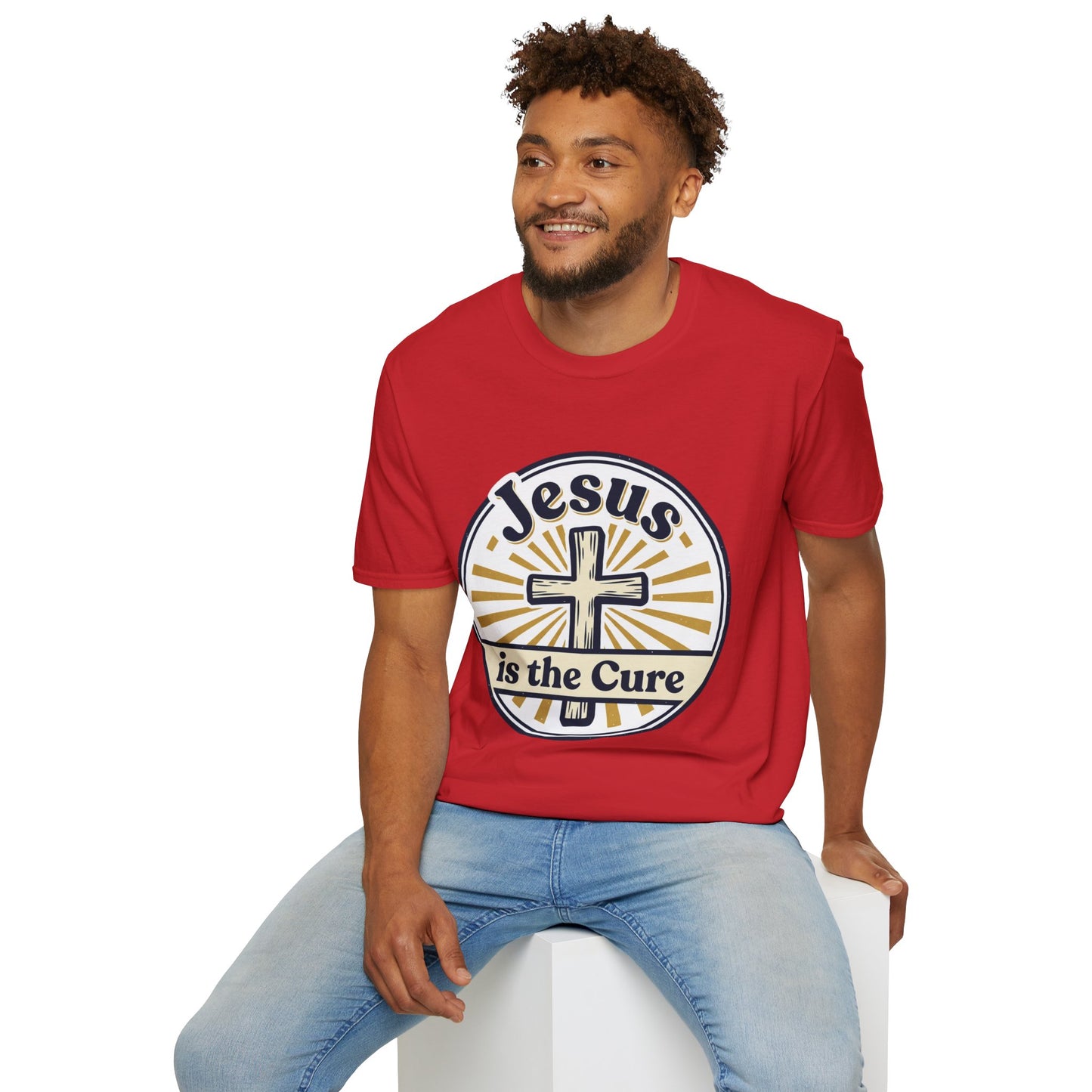 Jesus Is the Cure T-Shirt — Christian Cross Faith Tee