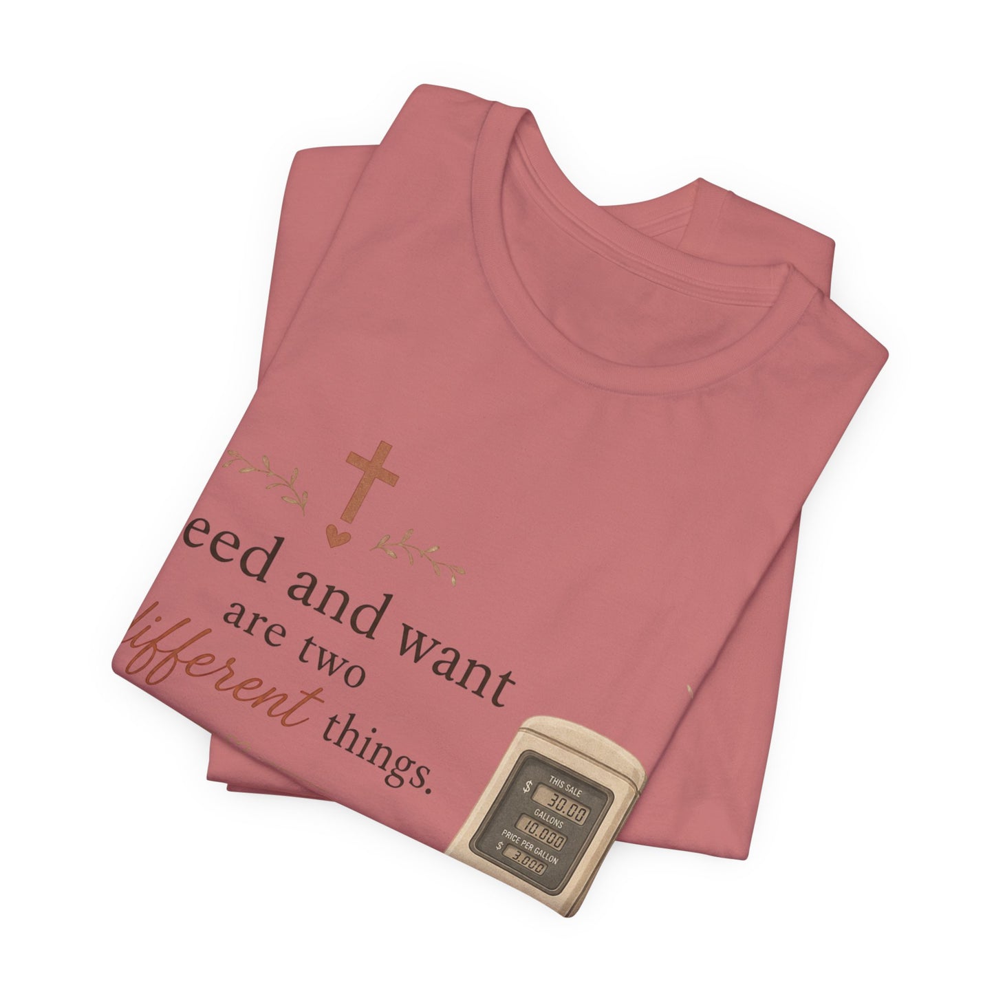 Christian Tee — "I Need Jesus, I Want Gas Prices to Be Cheaper" Graphic T-Shirt